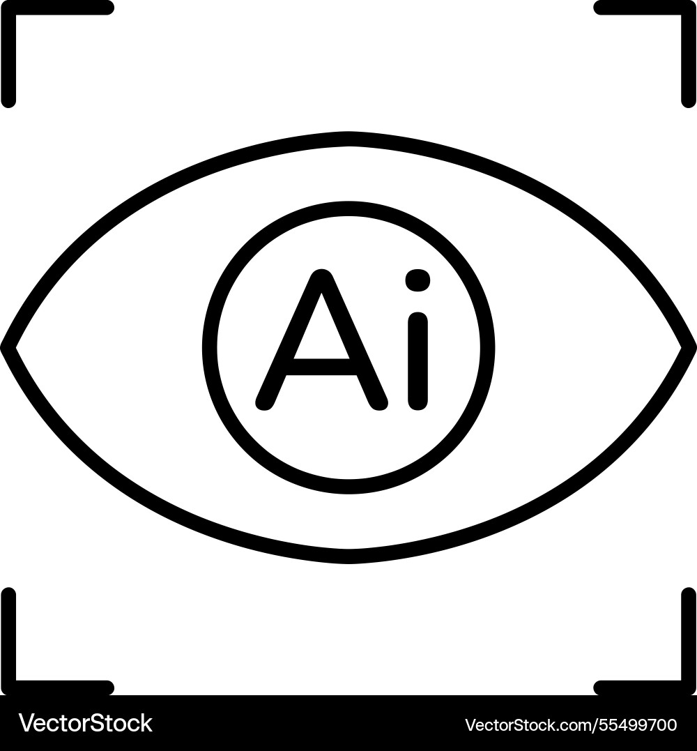 Generative ai vision icon Royalty Free Vector Image