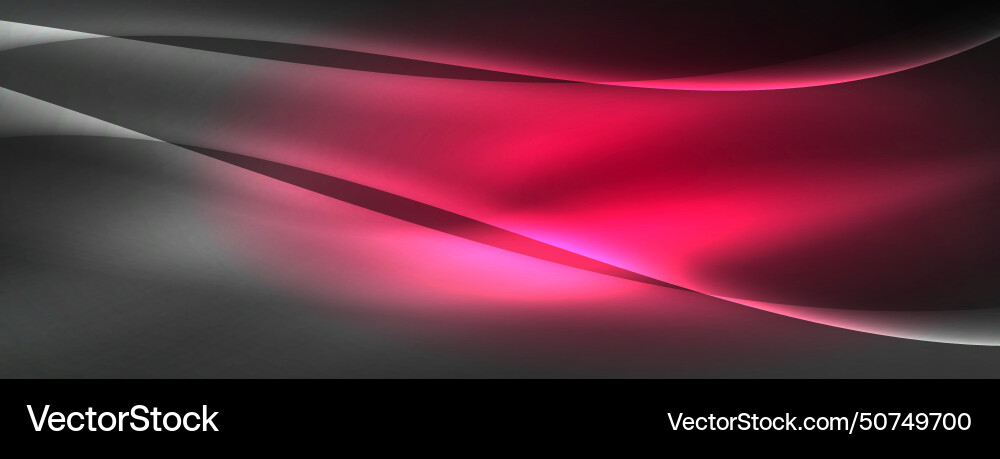 Lines and waves with neon light effect background Vector Image