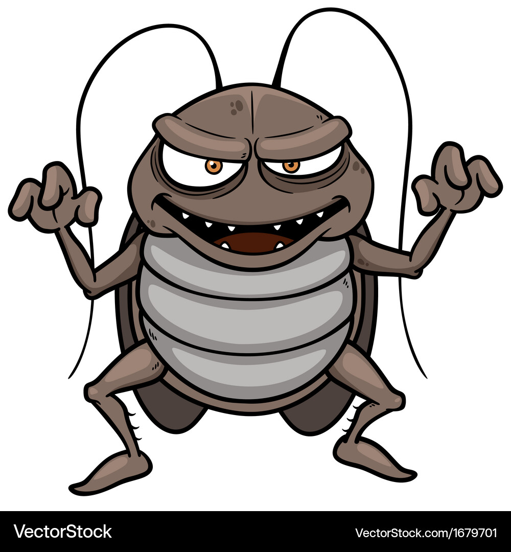 Cartoon Cockroach Vector Image