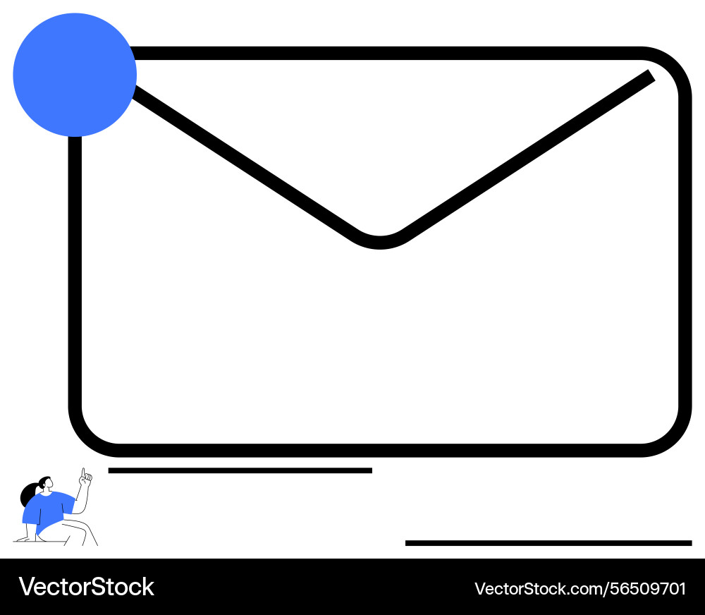 Email notification with message envelope Email notification with message envelope vector image