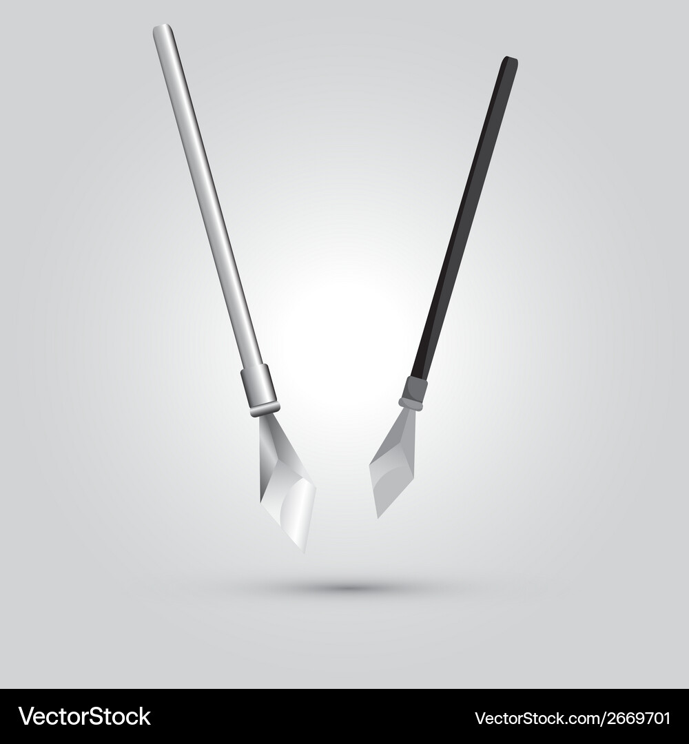 Ninja Weapon Javelin Vector Image