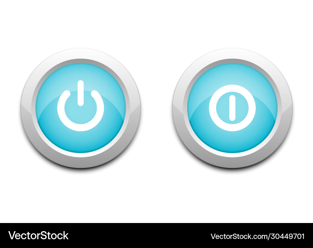 On and off button On and off button vector image
