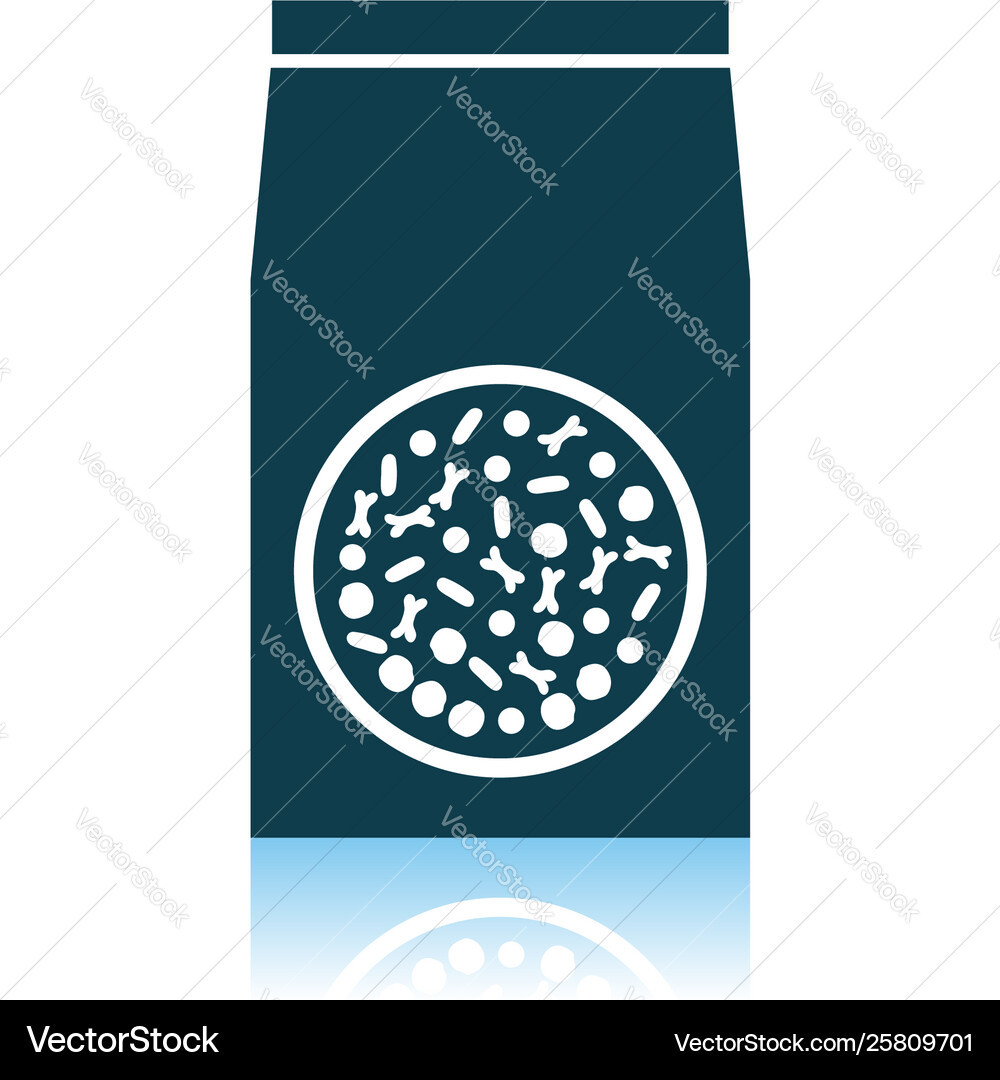 Packet of dog food icon vector image