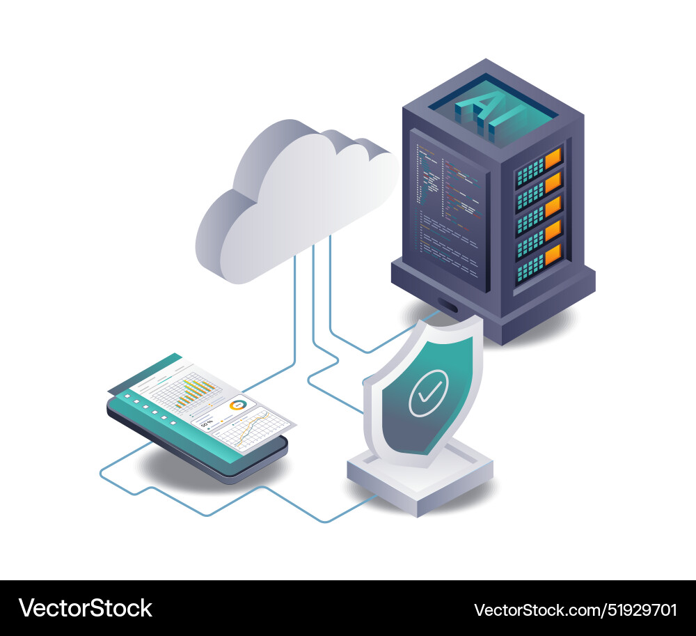Security analysis system for big data servers Security analysis system for big data servers vector image