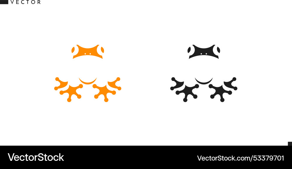 Tropical frog logo Royalty Free Vector Image - VectorStock