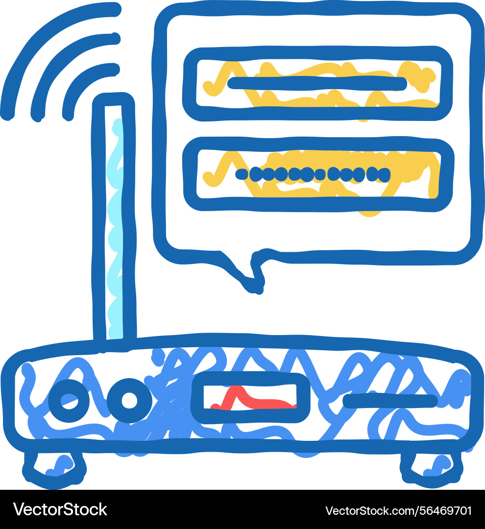 Wifi router password icon doodle Vector Image