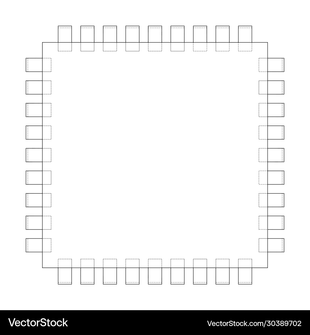 3d microchip rendering vector image