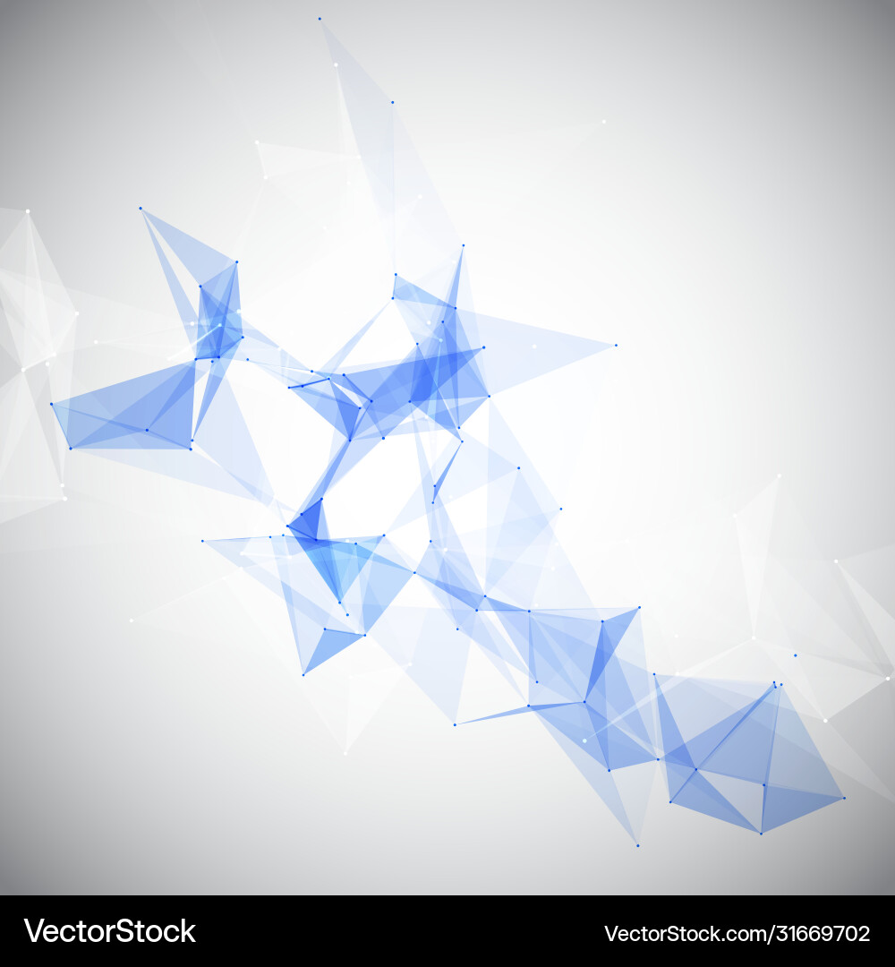 Abstract tech background with network connections vector image