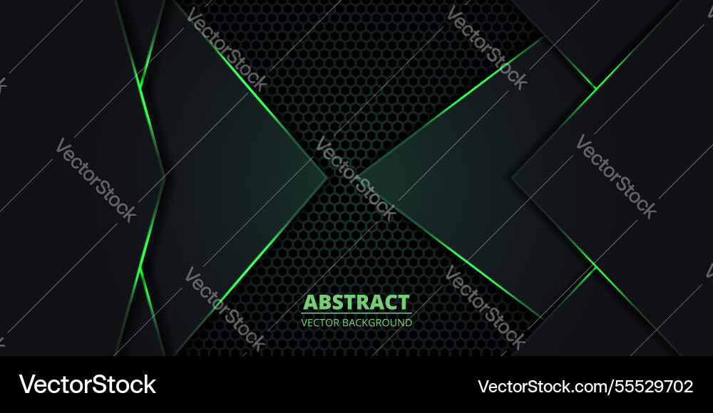 Dark Abstract Hexagon Grid Background vector image