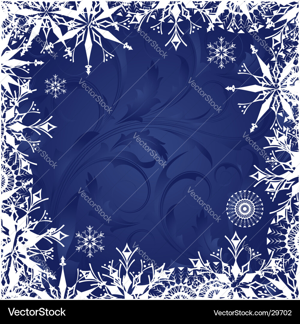 Frosty Snowflake Patterns vector image