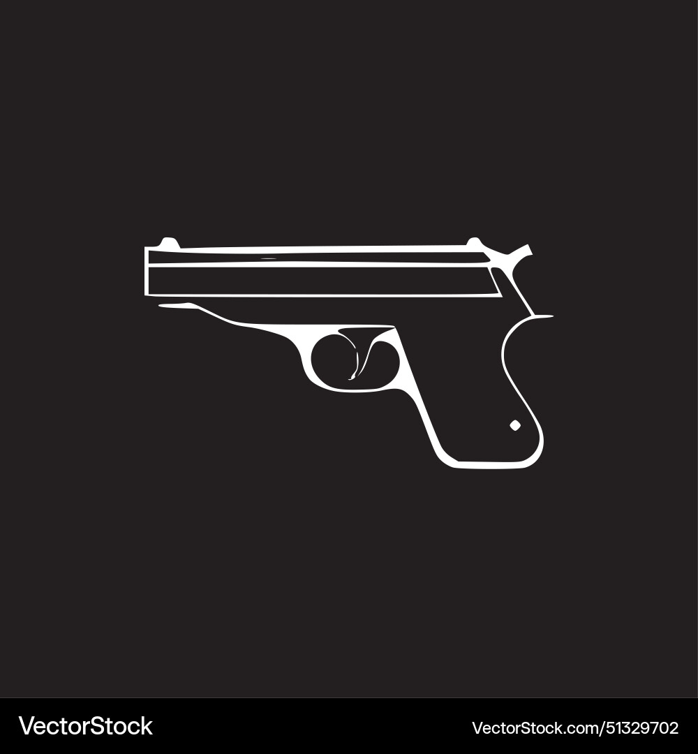 Gun - minimalist and simple silhouette Royalty Free Vector