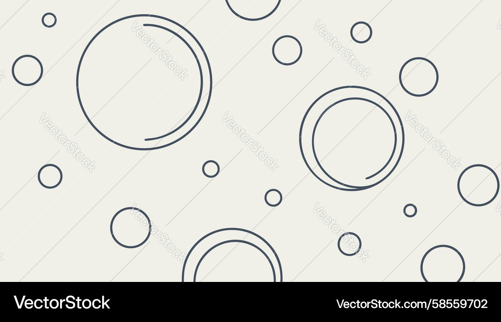 Minimalist bubbles abstract pattern background Vector Image