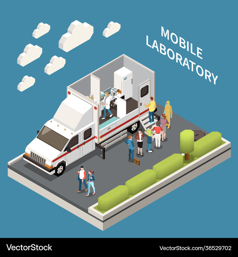 Mobile laboratory tests composition Mobile laboratory tests composition vector image