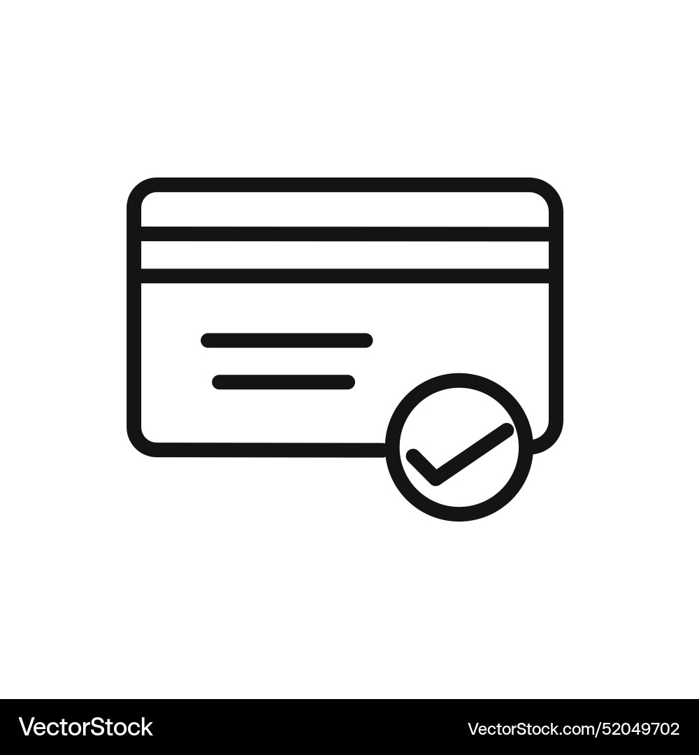 Secure checkout icon linear graphics sign Secure checkout icon linear graphics sign vector image