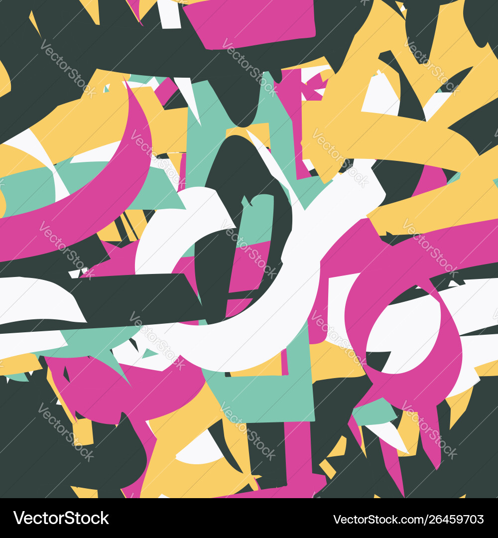 Abstract graffiti seamless pattern Vector Image