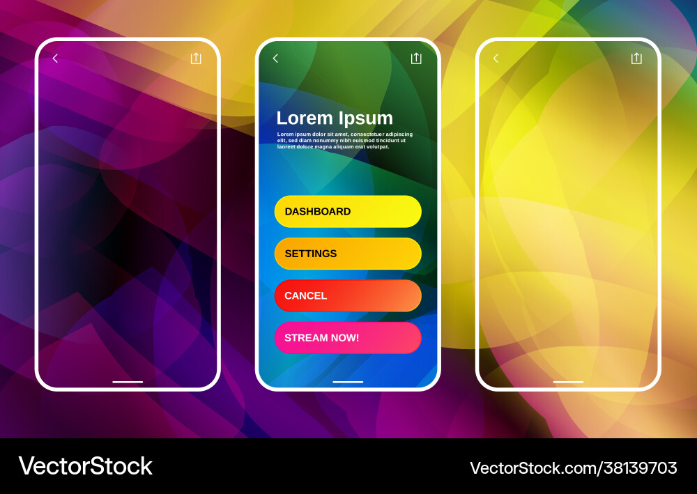App or game interface design with smart device App or game interface design with smart device vector image