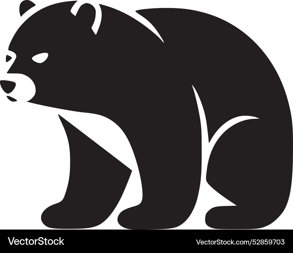 Bär - schwarz und weiß Bär - schwarz und weiß vektorbild