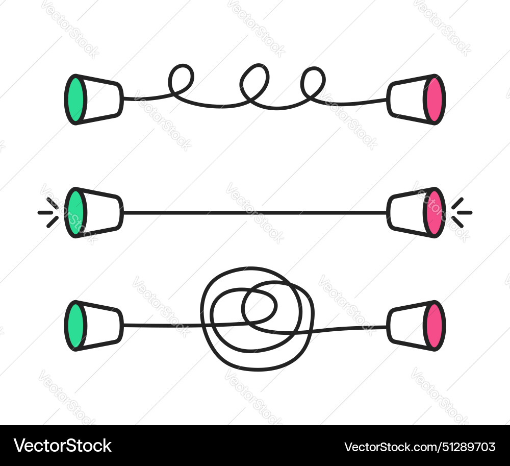 Concept of abstract good and bad communication Concept of abstract good and bad communication Vector Image