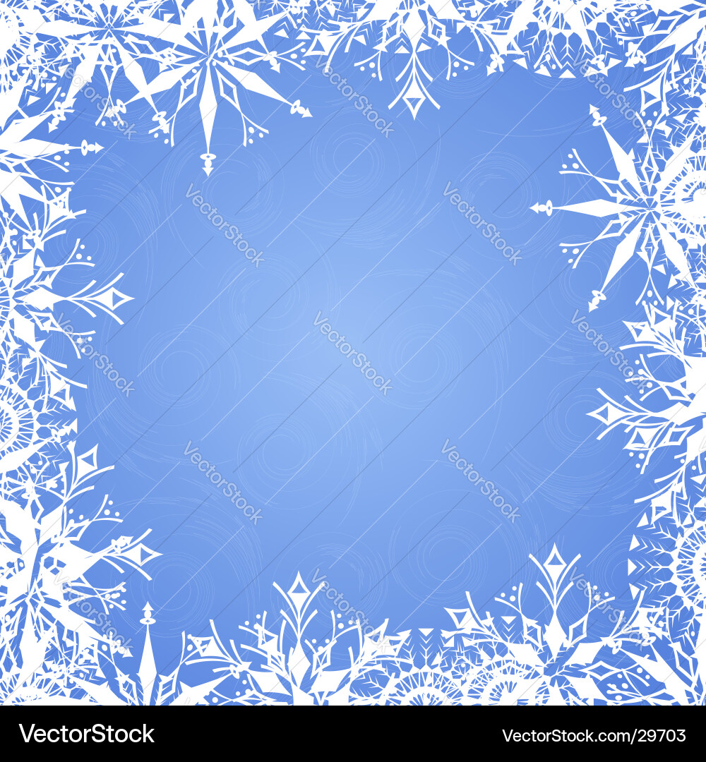 Frosty Snowflake Patterns Vector Image