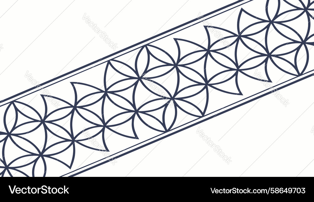 Interlocking geometric hexagonal pattern design Vector Image