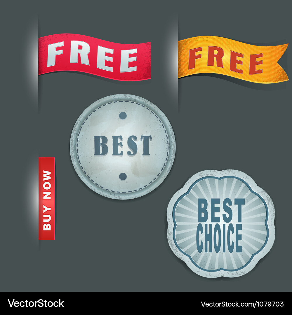 Label set Vector Image