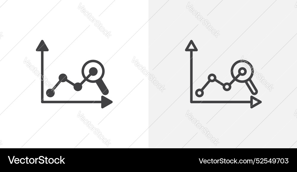 Predictive analytics thin line icon set Predictive analytics thin line icon set vector image