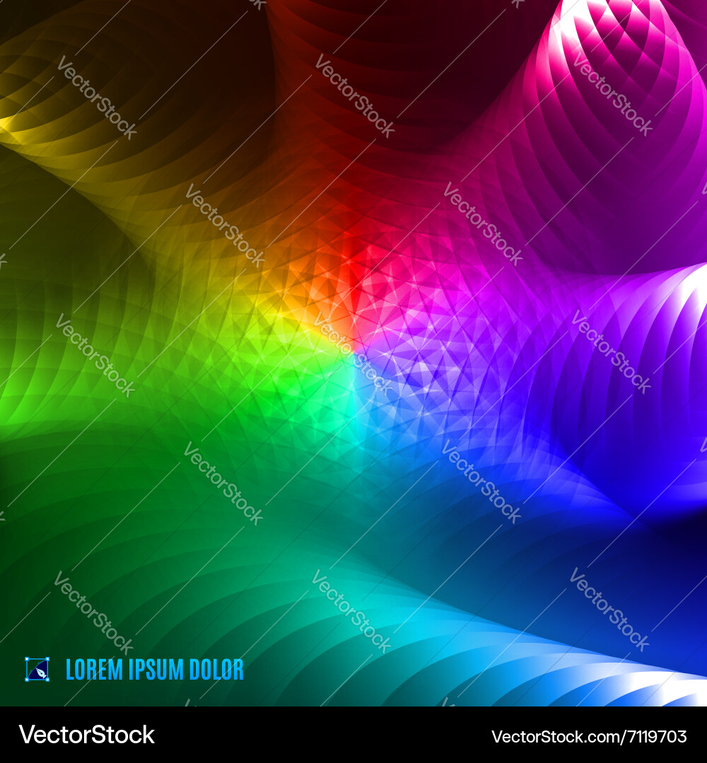 Rainbow Fractal Spectrum Background vector image