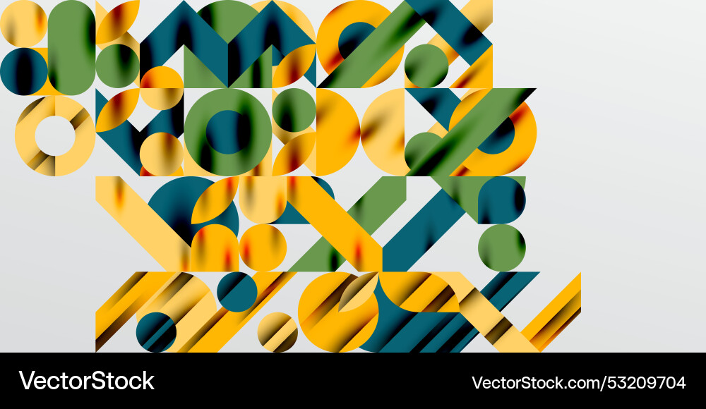 Colorful simple dynamic geometric forms circles Vector Image