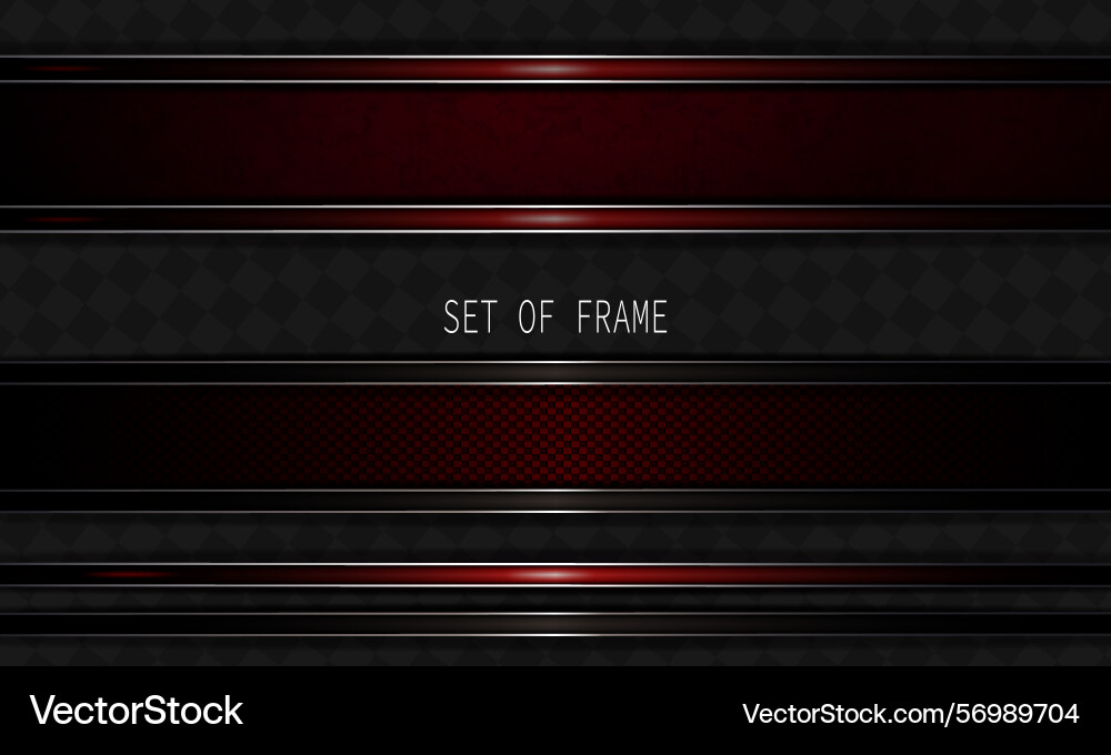Exquisite isolated set of red textured frames Exquisite isolated set of red textured frames vector image