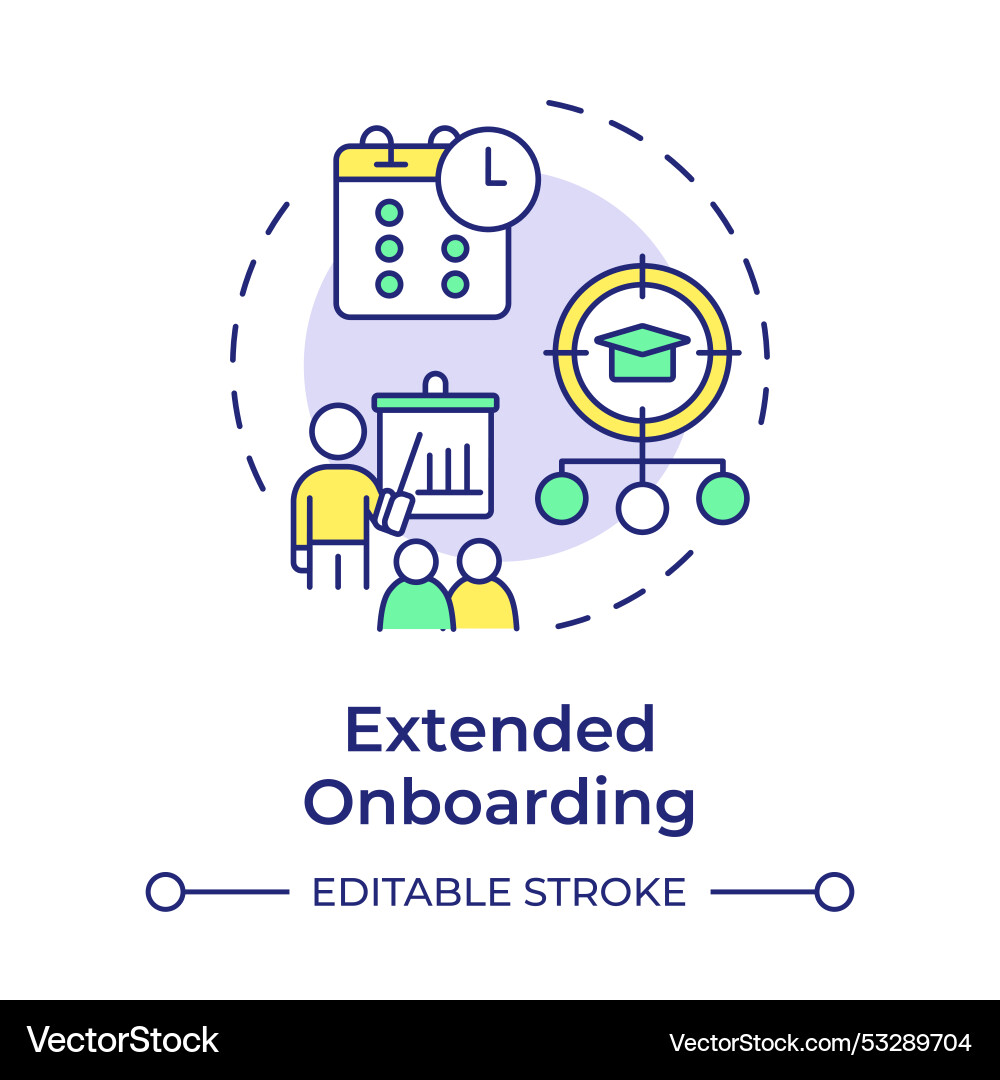 Extended onboarding multi color concept icon Extended onboarding multi color concept icon vector image