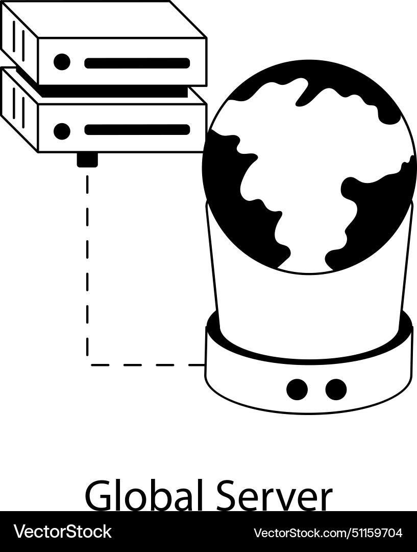 Global server Vector Image