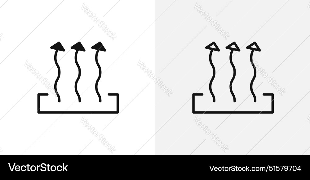 Heat icon set Royalty Free Vector Image - VectorStock