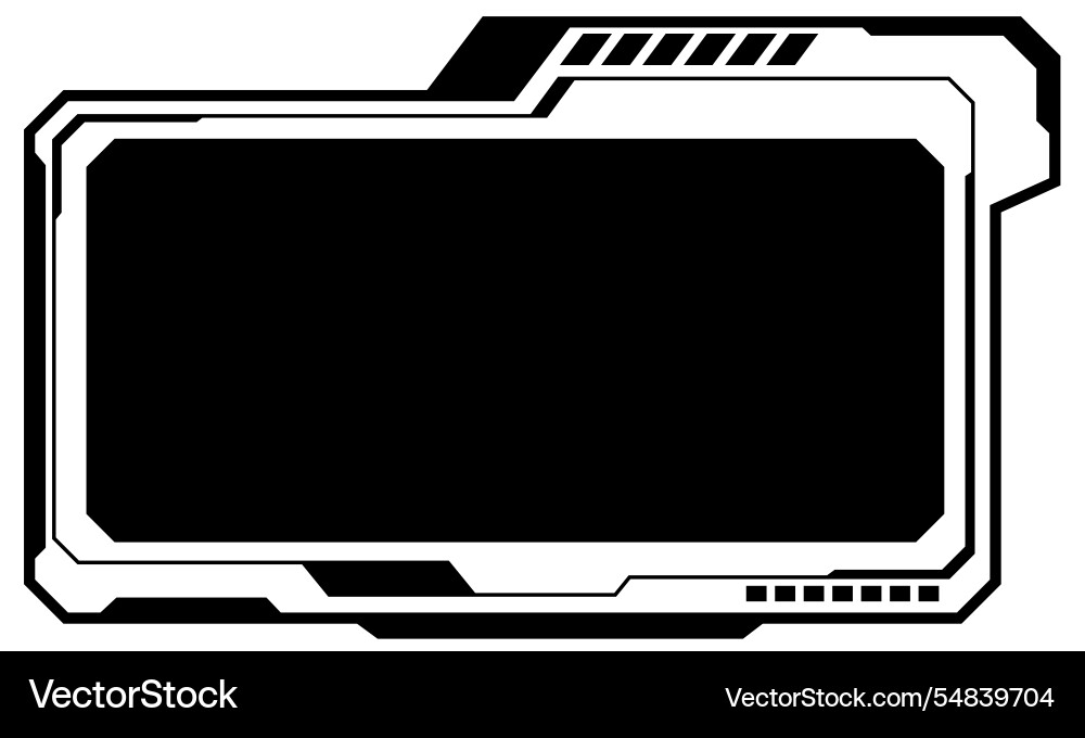 Hud frames black user interface elements design Hud frames black user interface elements design vector image