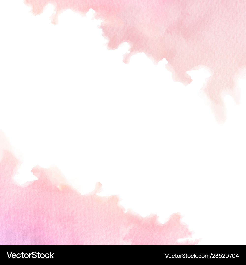 Pink Watercolor Border Texture Vector Image