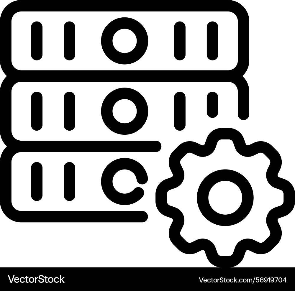 Storage setting icon Vector Image