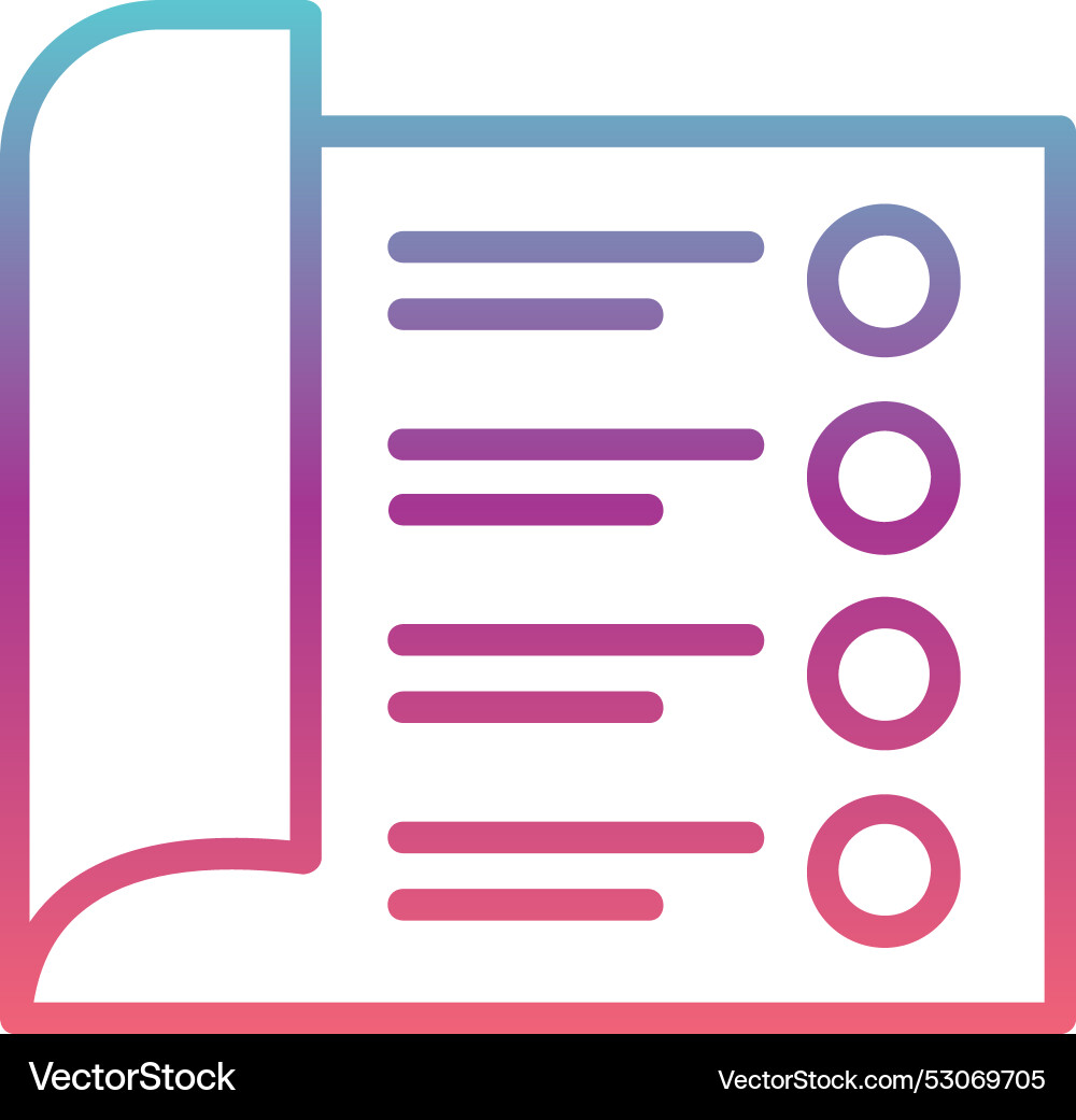 Check list line gradient design Vector Image