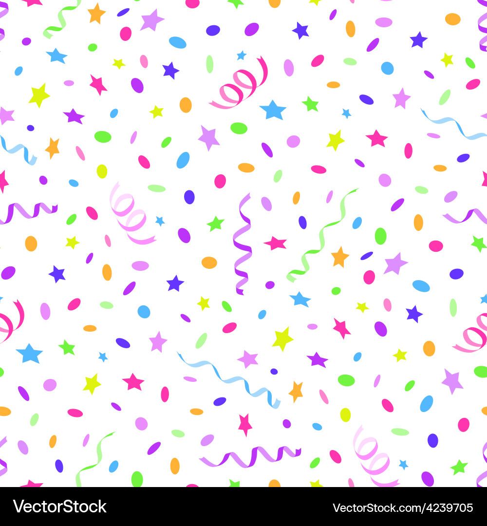 Confetti Streamer Pattern vector image