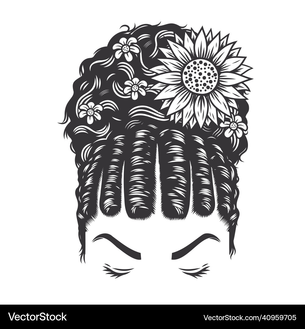 Frau Gesicht afro natürliche Frisur kurly flach Frau Gesicht afro natürliche Frisur kurly flach vektorbild