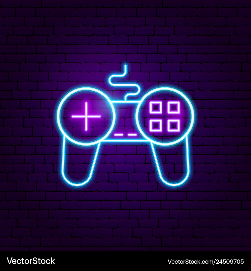 Game play neon sign Game play neon sign vector image