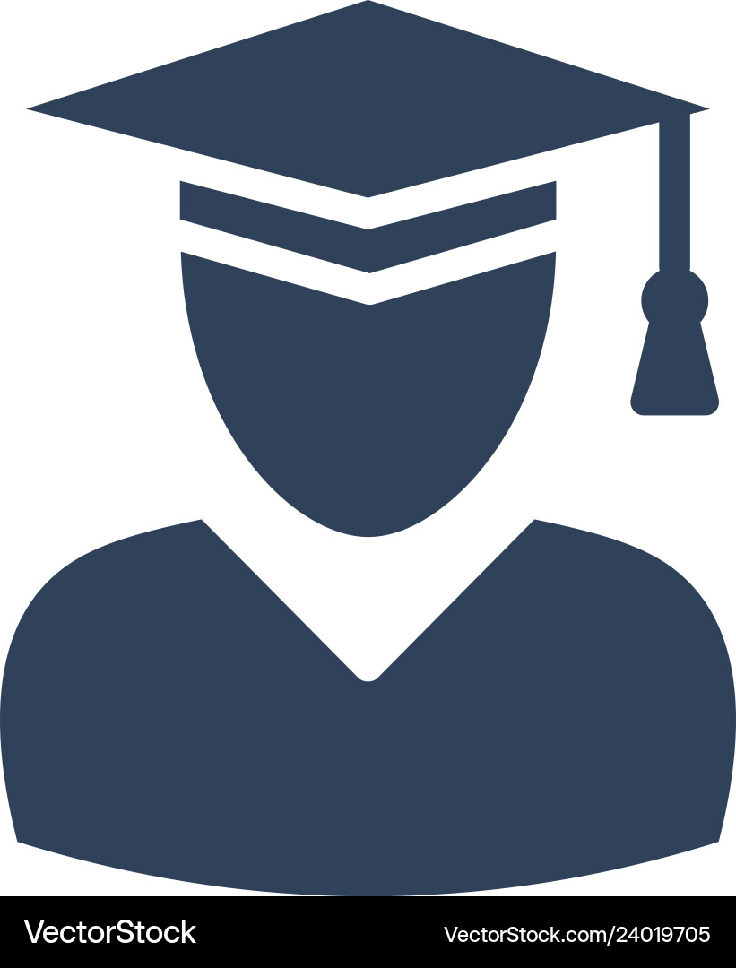 Graduate icon which can easily modify or e Vector Image