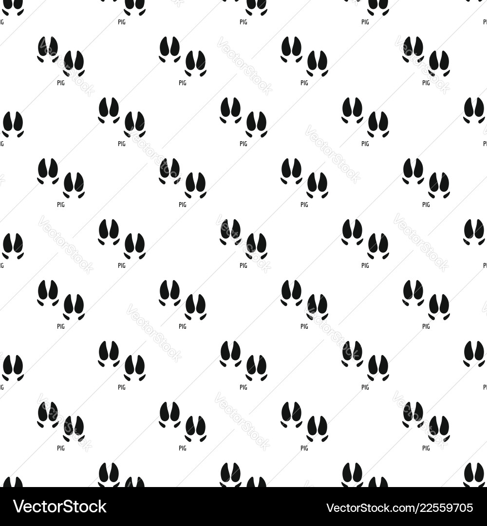 Pig Footprint Pattern vector image