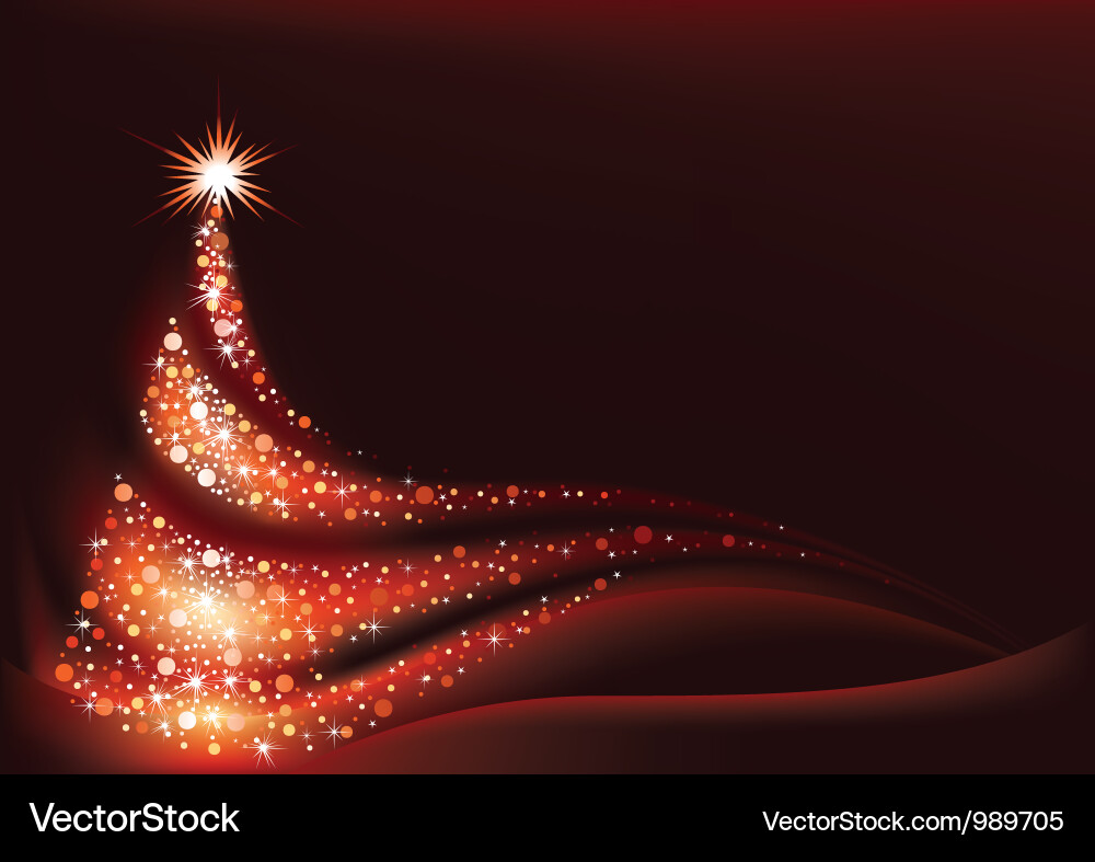 Sparkling Christmas Tree Background Royalty Free Vector