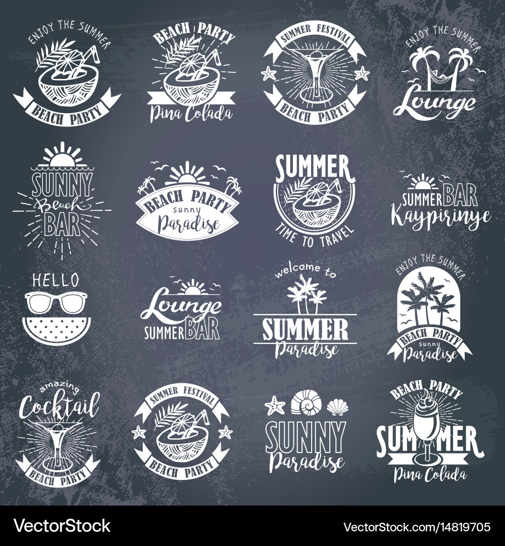 Summer designs on tropical beach background Vector Image