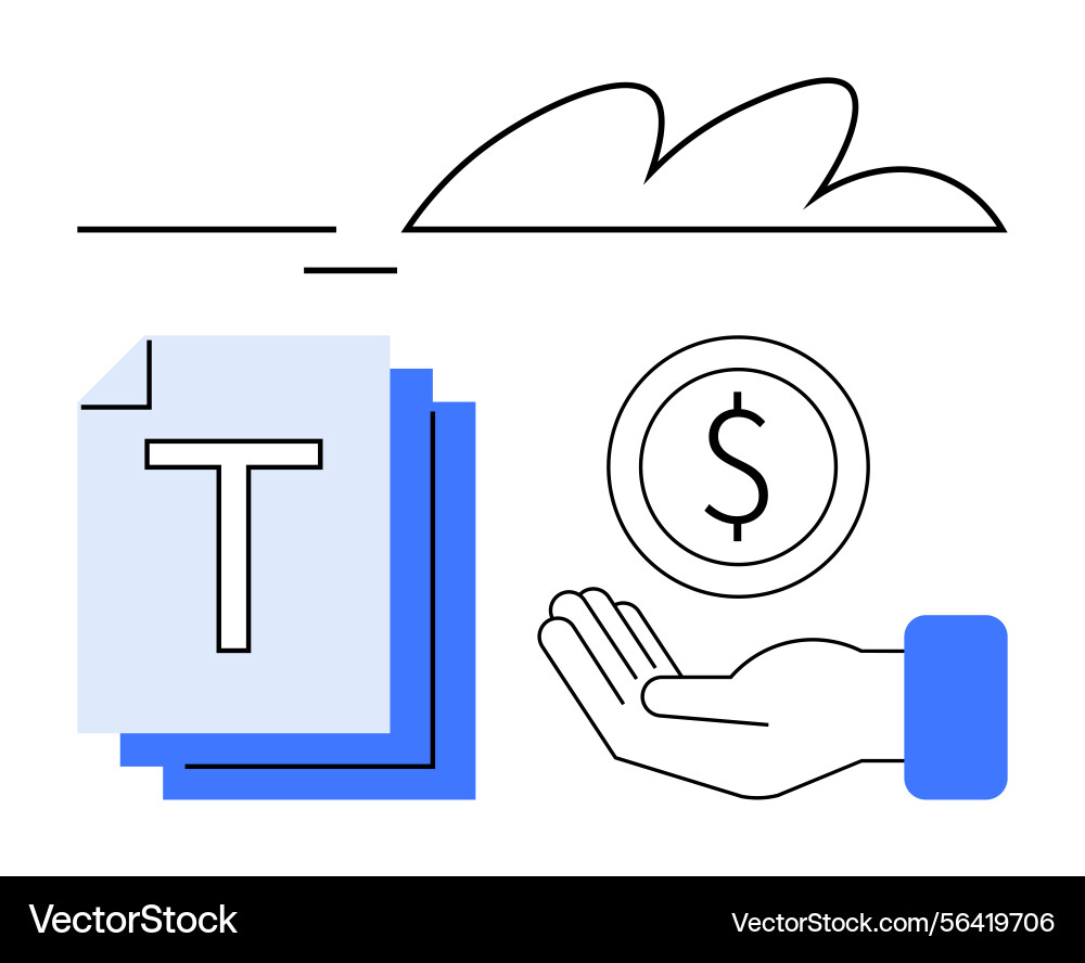 Document and payment concept with text file Document and payment concept with text file Vector Image