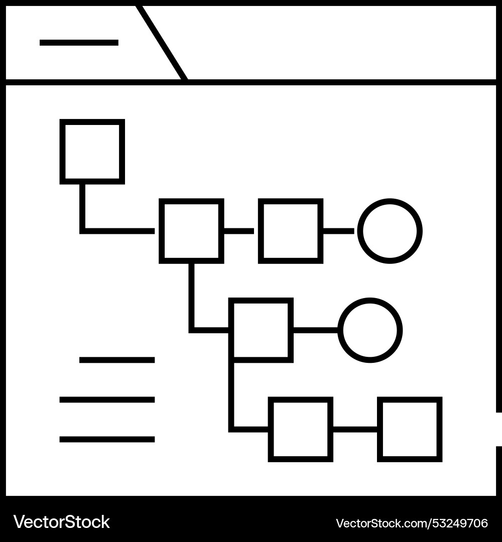 Exploratory data analysis line icon Exploratory data analysis line icon vector image