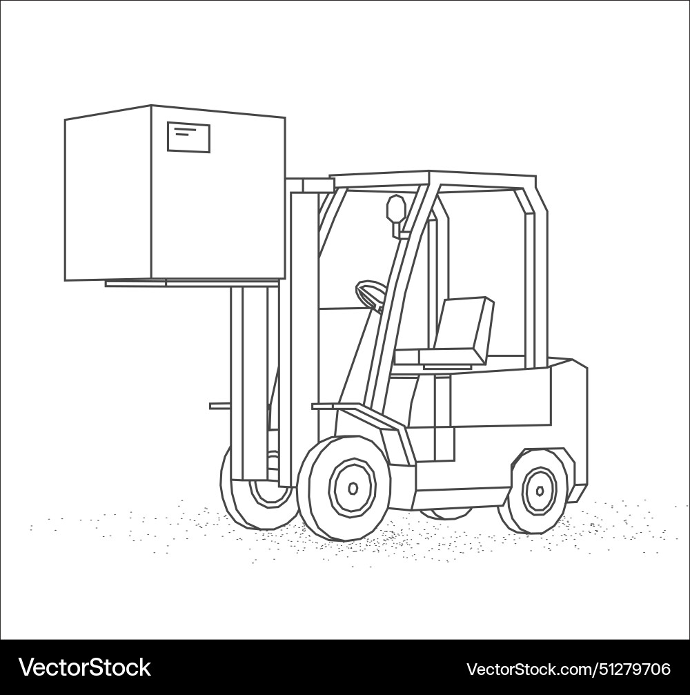 Forklift automated logistic service digital Forklift automated logistic service digital vector image