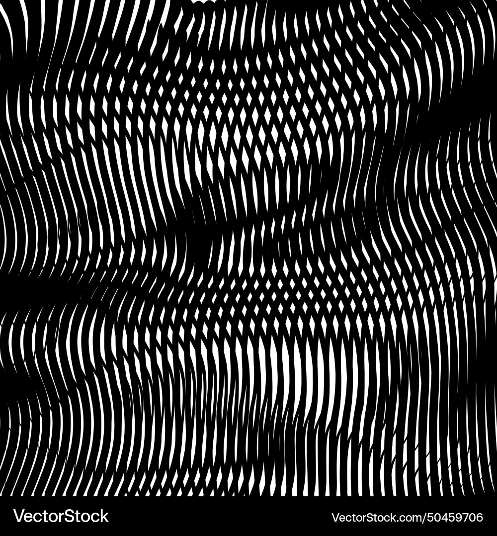 Gridded abstract background with wavy linear moire Gridded abstract background with wavy linear moire vector image