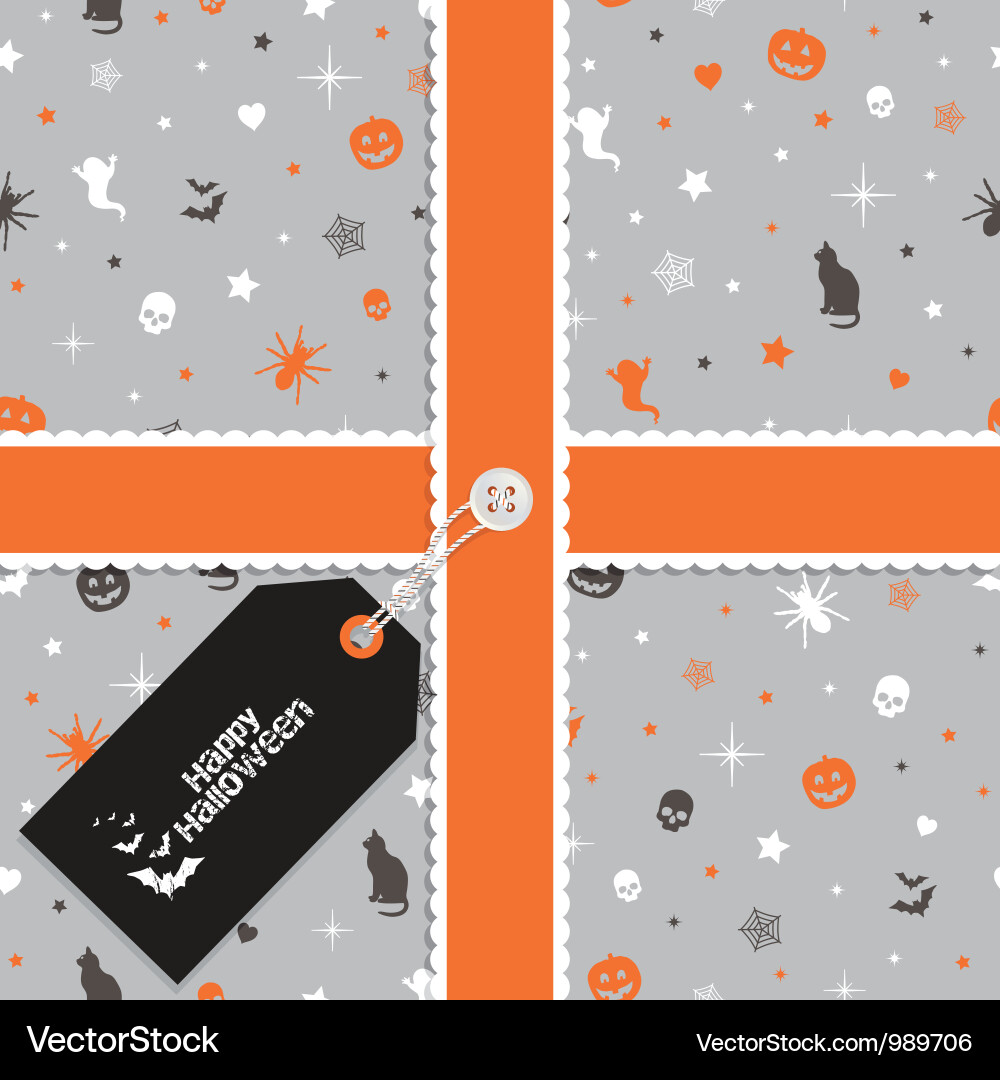 Halloween Wickelpapier Muster Vektorbild
