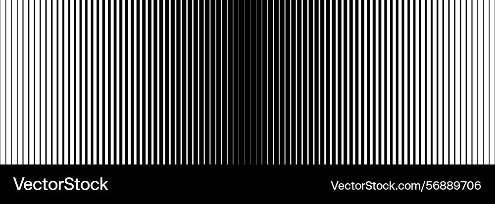 Horizontal black line halftone design for pattern vector image