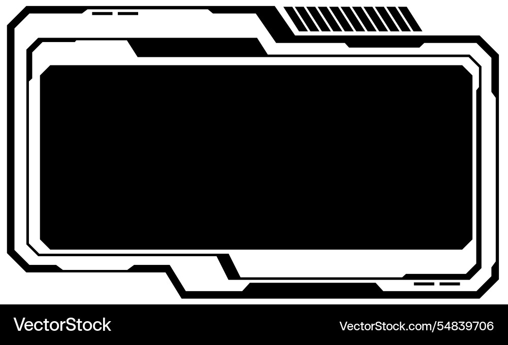 Hud frames black user interface elements design Hud frames black user interface elements design vector image